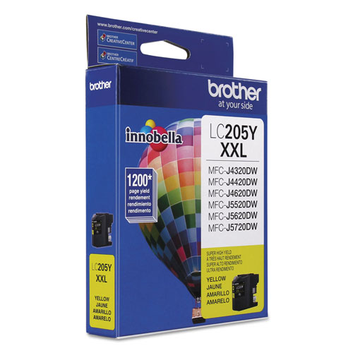 Brother LC205Y Innobella Super High-Yield Ink, 1200 Page-Yield, Yellow