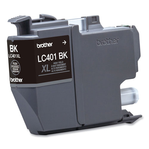 Brother LC401XLBKS High-Yield Ink, 500 Page-Yield, Black