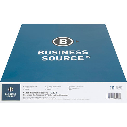 Business Source Classification Folders, 2 Dividers, 2