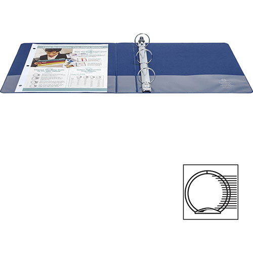 Business Source 35% Recycled Round Ring Binder, 1 1/2
