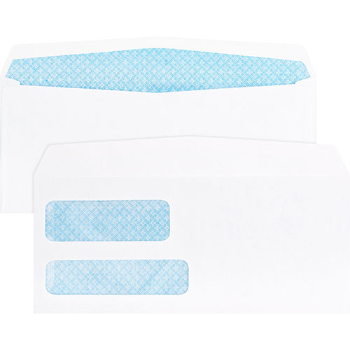 Business Source 36680 Double Window Envelope, No. 9, 3-7/8" x 8-7/8", White