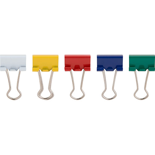 Business Source Binder Clips, Mini, 9/16"W, 1/4" Capacity, Assorted