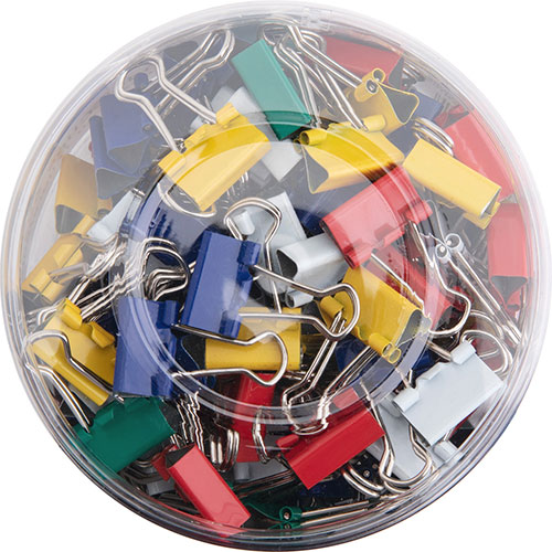 Business Source Binder Clips, Mini, 9/16"W, 1/4" Capacity, Assorted