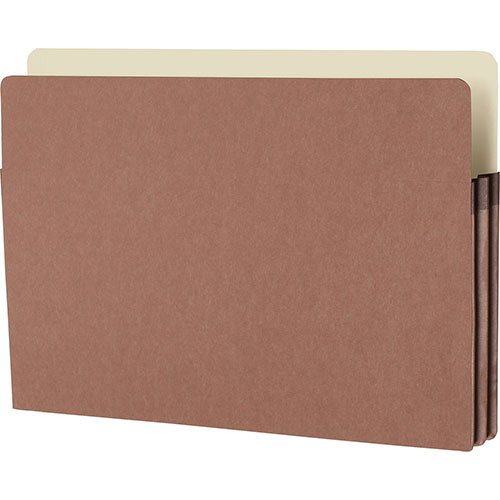 Business Source File Pocket, 1-3/4" Expanding, Legal, Redrope