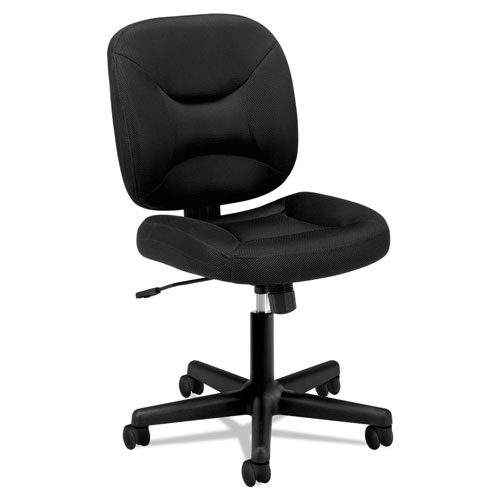 Basyx by Hon VL210 Low-Back Task Chair, Supports up to 250 lbs., Black Seat/Black Back, Black Base