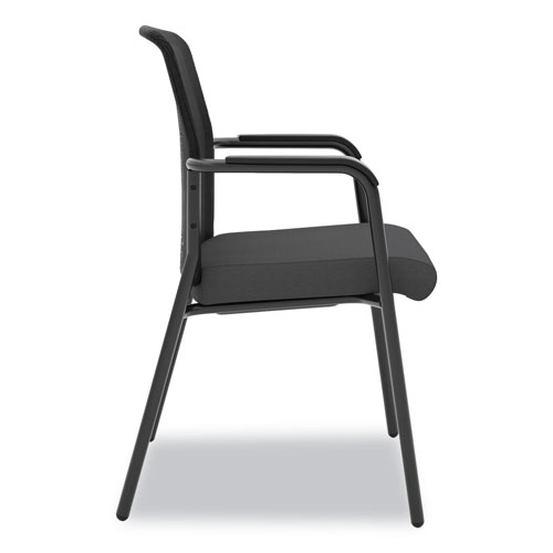 Basyx by Hon VL518 Mesh Back Multi-Purpose Chair with Arms, Black Seat/Black Back, Black Base