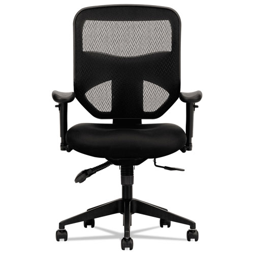 Basyx by Hon VL532 Mesh High-Back Task Chair, Supports up to 250 lbs., Black Seat/Black Back, Black Base