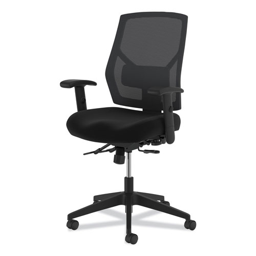 Hon Crio High-Back Task Chair with Asynchronous Control, Supports up to 250 lbs., Black Seat/Black Back, Black Base