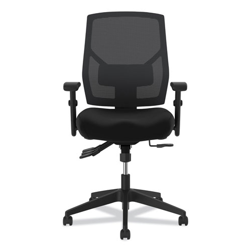 Hon Crio High-Back Task Chair with Asynchronous Control, Supports up to 250 lbs., Black Seat/Black Back, Black Base