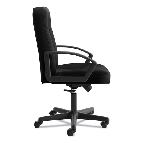 Basyx by Hon HVL601 Series Executive High-Back Chair, Supports up to 250 lbs., Black Seat/Black Back, Black Base