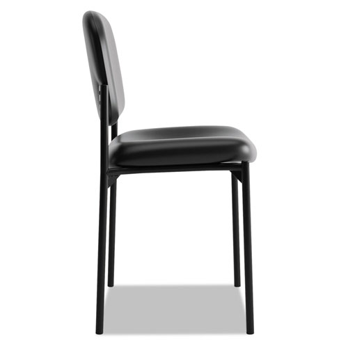 Hon VL606 Stacking Guest Chair without Arms, Black Seat/Black Back, Black Base