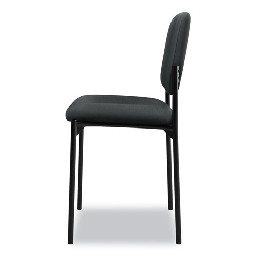 Basyx by Hon VL606 Stacking Guest Chair without Arms, Charcoal Seat/Charcoal Back, Black Base