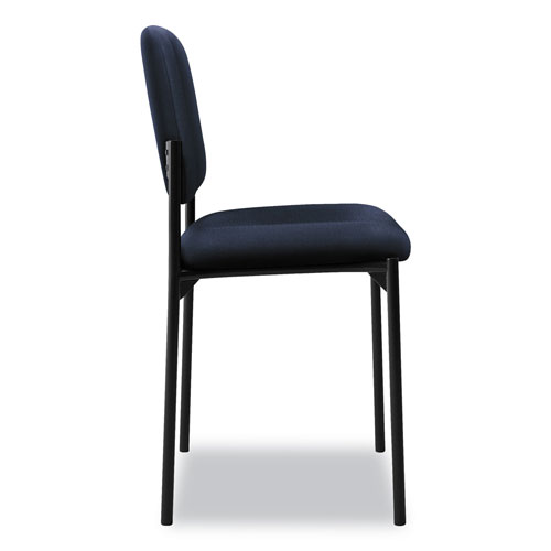 Basyx by Hon VL606 Stacking Guest Chair without Arms, Navy Seat/Navy Back, Black Base
