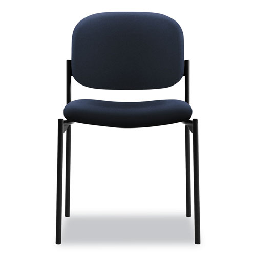 Basyx by Hon VL606 Stacking Guest Chair without Arms, Navy Seat/Navy Back, Black Base