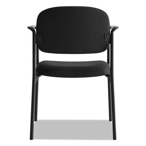Basyx by Hon VL616 Stacking Guest Chair with Arms, Black Seat/Black Back, Black Base