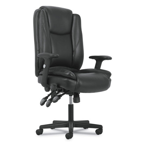 Hon High-Back Executive Chair, Supports up to 225 lbs., Black Seat/Black Back, Black Base