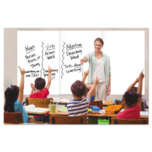 MasterVision™ Magnetic Dry Erase Tile Board, 38 1/2 x 58, White Surface