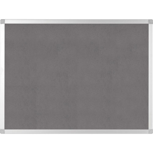 MasterVision™ Bulletin Board, Gray Fabric, 24"Wx36"Lx1/2"H, Gray