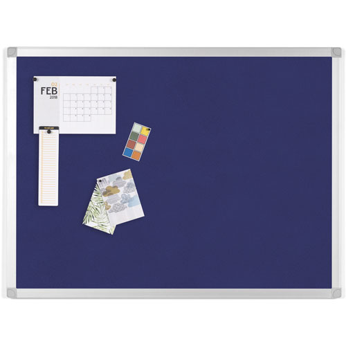 MasterVision™ Bulletin Board, Blue Fabric, 24