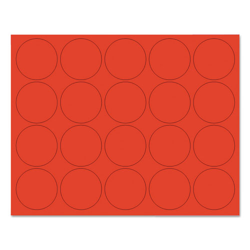 MasterVision™ Interchangeable Magnetic Board Accessories, Circles, Red, 3/4", 20/Pack