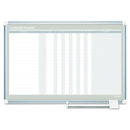 MasterVision™ In-Out Magnetic Dry Erase Board, 36x24, Silver Frame