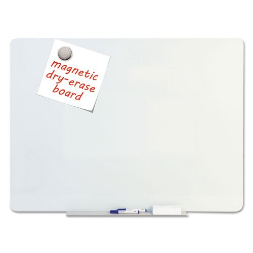 MasterVision™ Magnetic Glass Dry Erase Board, Opaque White, 48 x 36