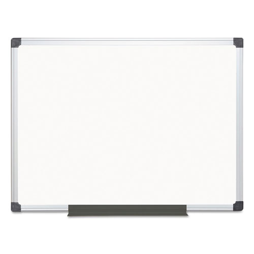 MasterVision™ Value Lacquered Steel Magnetic Dry Erase Board, 36 x 48, White, Aluminum Frame
