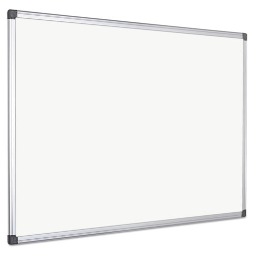MasterVision™ Value Lacquered Steel Magnetic Dry Erase Board, 48 x 72, White, Aluminum Frame