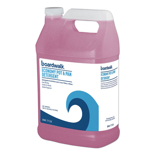 Boardwalk Industrial Strength Pot and Pan Detergent, 1 Gal Bottle, 4/Carton