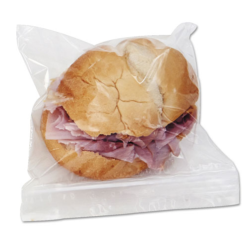 Boardwalk Reclosable Food Storage Bags, Sandwich, 1.15 mil, 6.5" x 5.89", Clear, 500/Box
