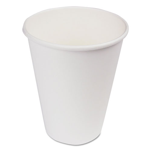 Boardwalk Paper Hot Cups, 12 oz, White, 1000/Carton