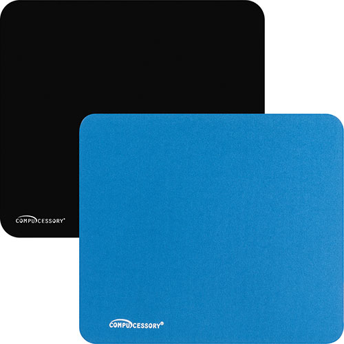 Compucessory 23605 Blue Economy Mouse Pad w/Nonskid Rubber Base, 9 1/2" x 8 1/2"