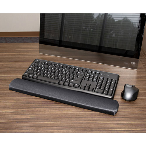 Compucessory 23717 Black Gel Keyboard Wrist Rest Pad, 19" x 2 7/8" x 3/4"