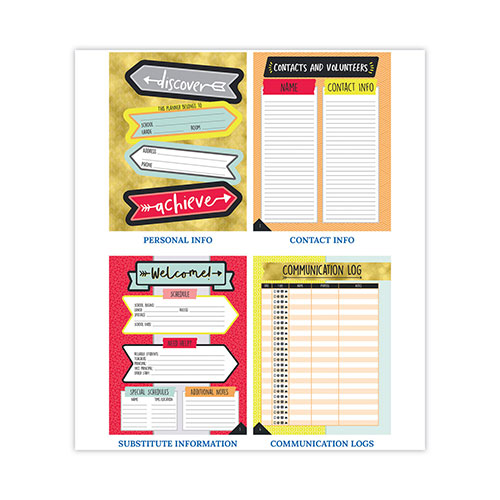 Carson Dellosa Teacher Planner, Weekly/Monthly, Two-Page Spread (Seven Classes), 11 x 8.5, Multicolor Cover, 2022-2023