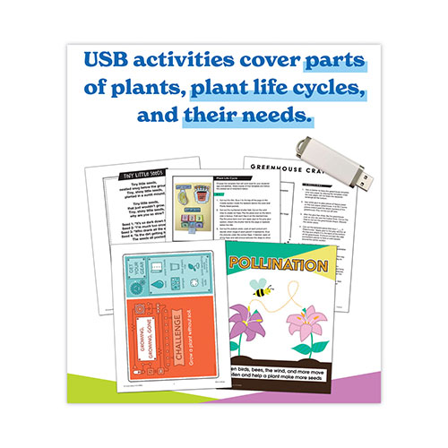 Carson Dellosa In a Flash USB, Plants, Ages 5-8, 191 Pages