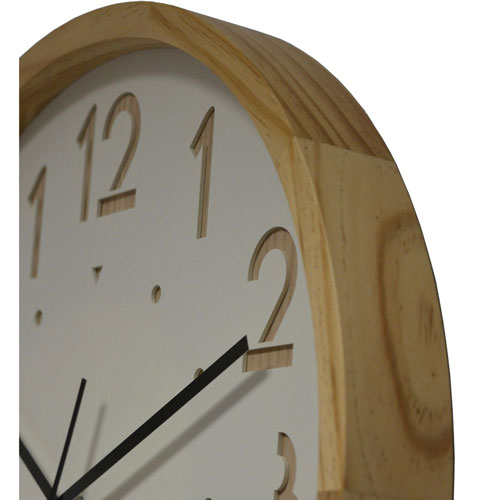 CEP Silent clock Oslo Ø 41cm - Analog - Quartz - White Main Dial - Oak/Wood Case, White