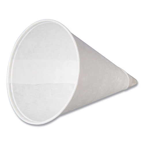 CoffeePro Paper Cone Cups, 4 oz, White, 5,000/Carton
