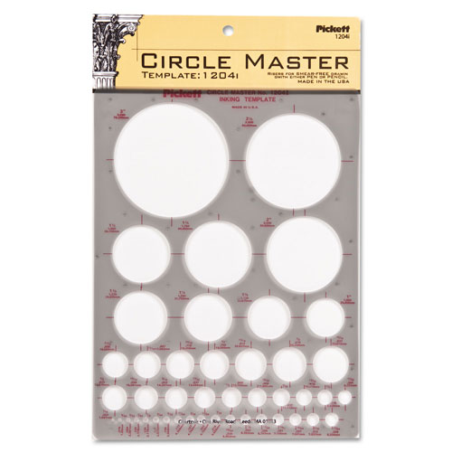 Chartpak/Pickett Templates, Circles, 7