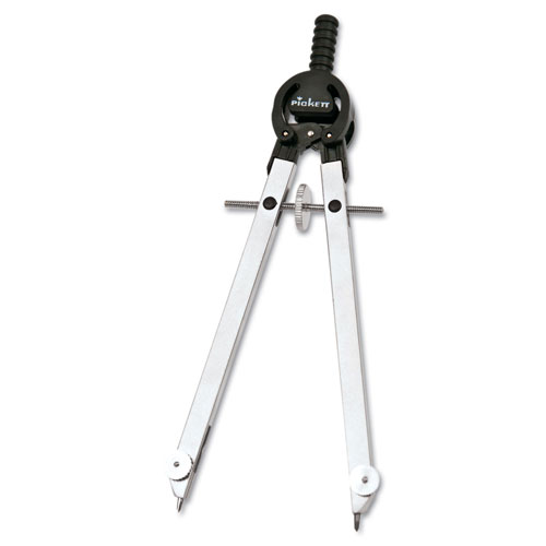 Chartpak/Pickett Masterbow Compass, 10" Maximum Diameter, Steel, Chrome