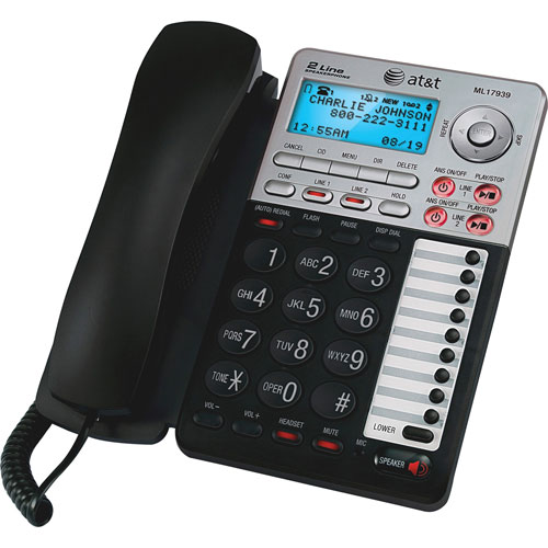 Vtech ML17939 Two-Line Speakerphone with Caller ID and Digital Answering System