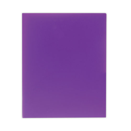 C-Line Two-Pocket Heavyweight Poly Portfolio Folder, 11 x 8.5, Purple, 25/Box