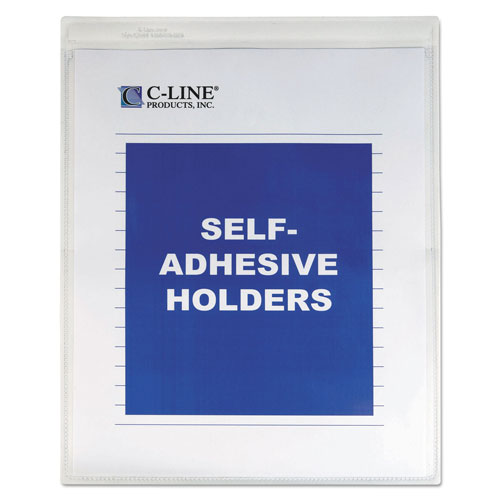 C-Line Self-Adhesive Shop Ticket Holders, Super Heavy, 50 Sheets, 9 x 12, 50/Box