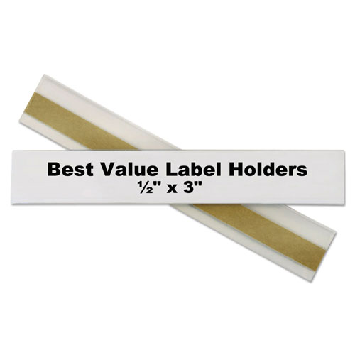 C-Line Self-Adhesive Label Holders, Top Load, 1/2 x 3, Clear, 50/Pack