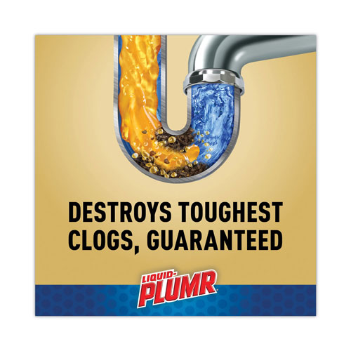 Liquid Plumr® Clog Destroyer + PipeGuard, Gel, 80 oz, 6/Carton
