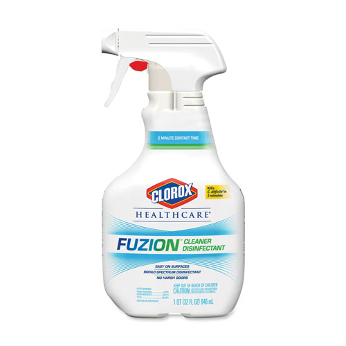 Clorox Fuzion Cleaner Disinfectant, Unscented, 32 oz Spray Bottle, 9/Carton