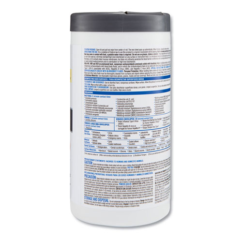 Clorox VersaSure Cleaner Disinfectant Wipes, 1-Ply, 6.75