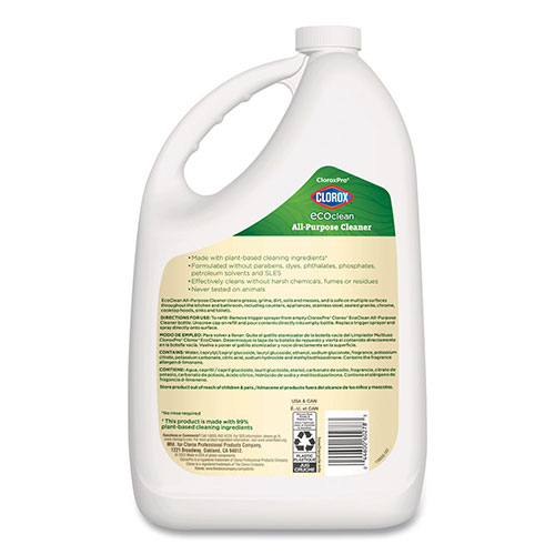 Clorox Clorox Pro EcoClean All-Purpose Cleaner, Unscented, 128 oz Bottle, 4/Carton