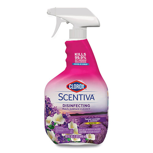Clorox Scentiva Multi Surface Cleaner, Tuscan Lavender and Jasmine, 32 oz, Spray Bottle