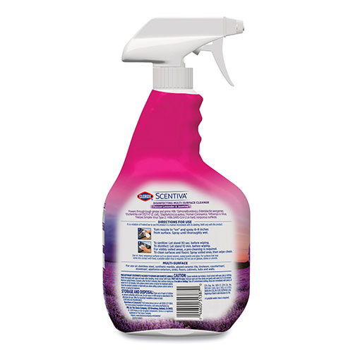 Clorox Scentiva Multi Surface Cleaner, Tuscan Lavender and Jasmine, 32 oz, Spray Bottle