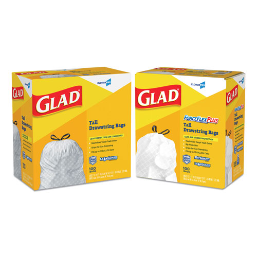 Clorox CLO78564 13 gal Glad Tall Kitchen with Drawstring Trash Bags, 1 -  Foods Co.